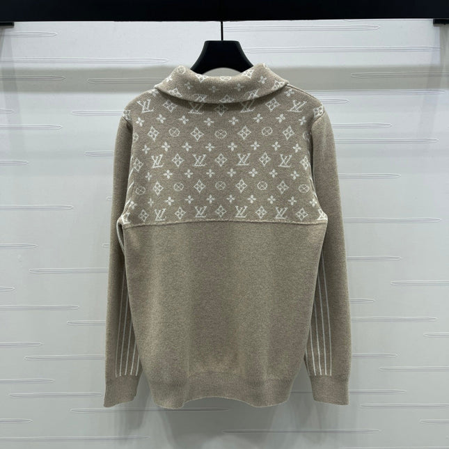 LV 25S LONG-SLEEVE COLOR-BLOCK COLLARED SHIRT 0166