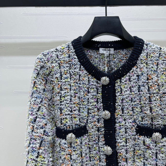 CHANEL 26S FLORAL KNIT CARDIGAN 735