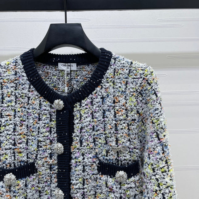 CHANEL 26S FLORAL KNIT CARDIGAN 735