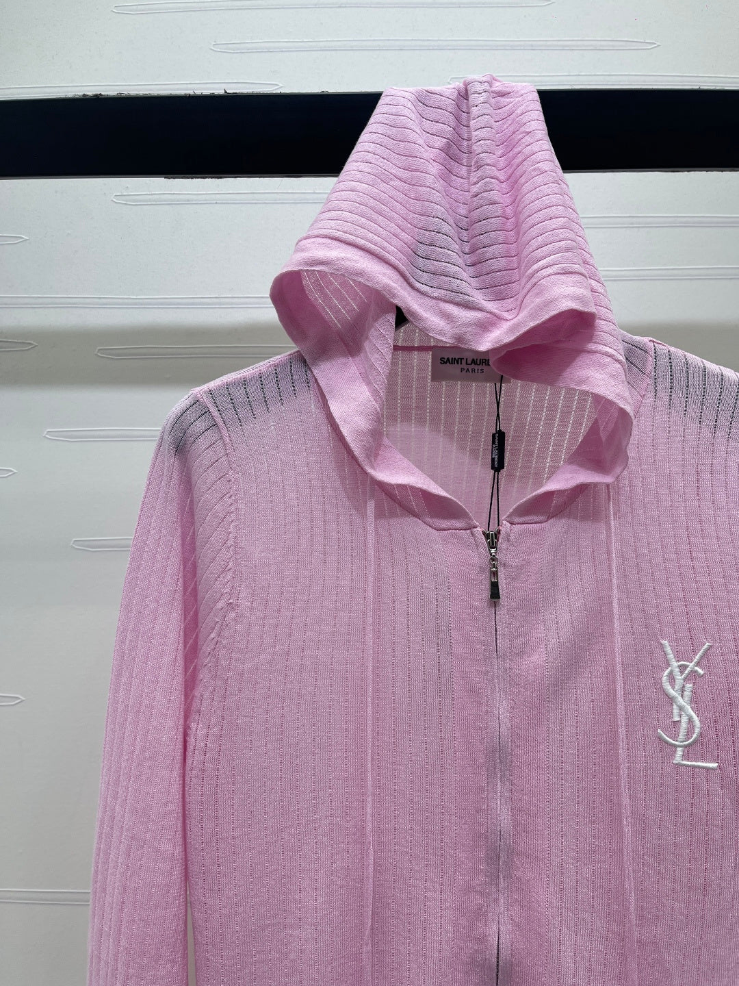 YSL 26S ZIP UP HOODED CARDIGAN 388