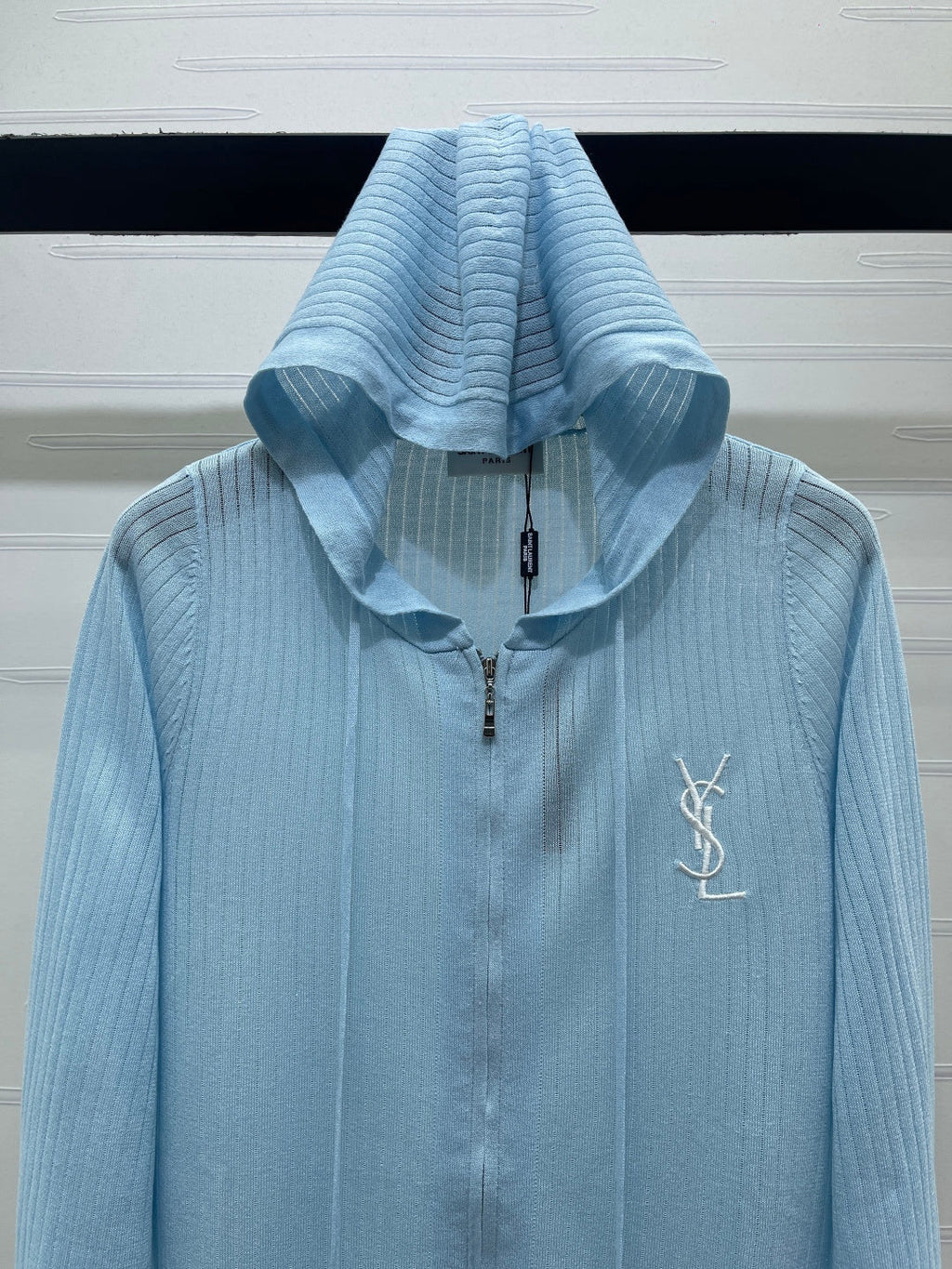 YSL 26S ZIP UP HOODED CARDIGAN 389
