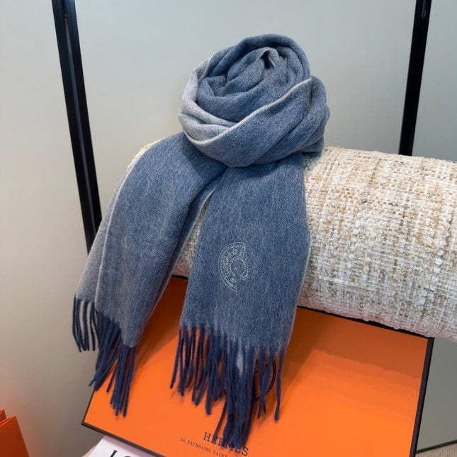 HERMES 25S SCARF 190 IN CASHMERE 854637