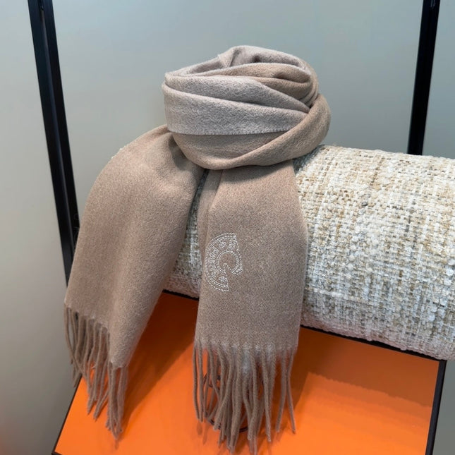 HERMES 25S SCARF 190 IN CASHMERE 854639