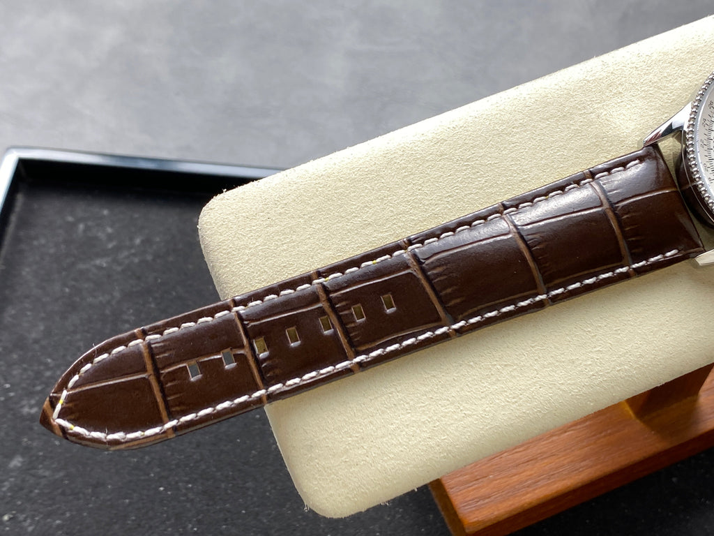 NAVITIMER AUTOMATIC 41 STEEL CASE BROWN ALLIGATOR LEATHER STRAP