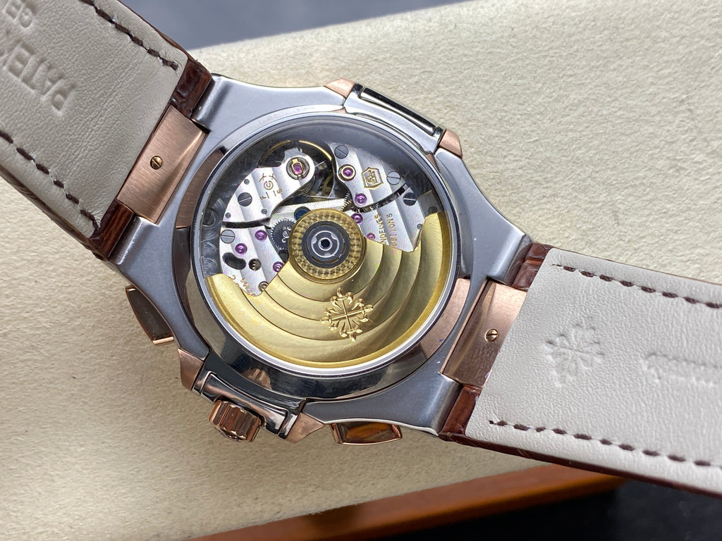 NAUTILUS ROSE GOLD AND STEEL CASE BLUE DIAL
