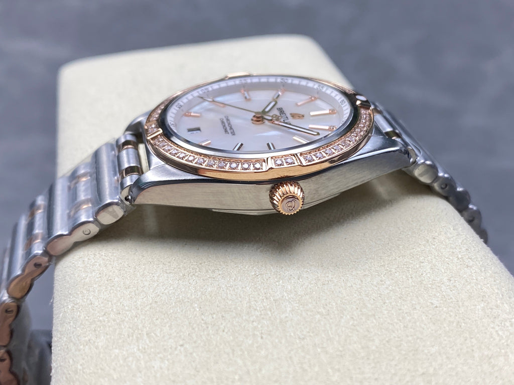 CHRONOMAT AUTOMATIC 36 RED GOLD AND STEEL CASE MOTHER OF PEARL DIAL