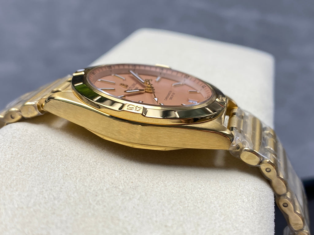 CHRONOMAT AUTOMATIC 36 VICTORIA BECKHAM YELLOW GOLD CASE SAND DIAL