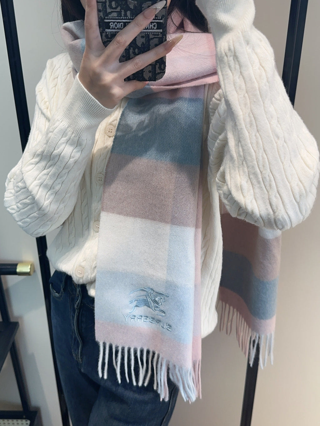BURBERRY 25S SCARF 180 CM IN CASHMERE 935732