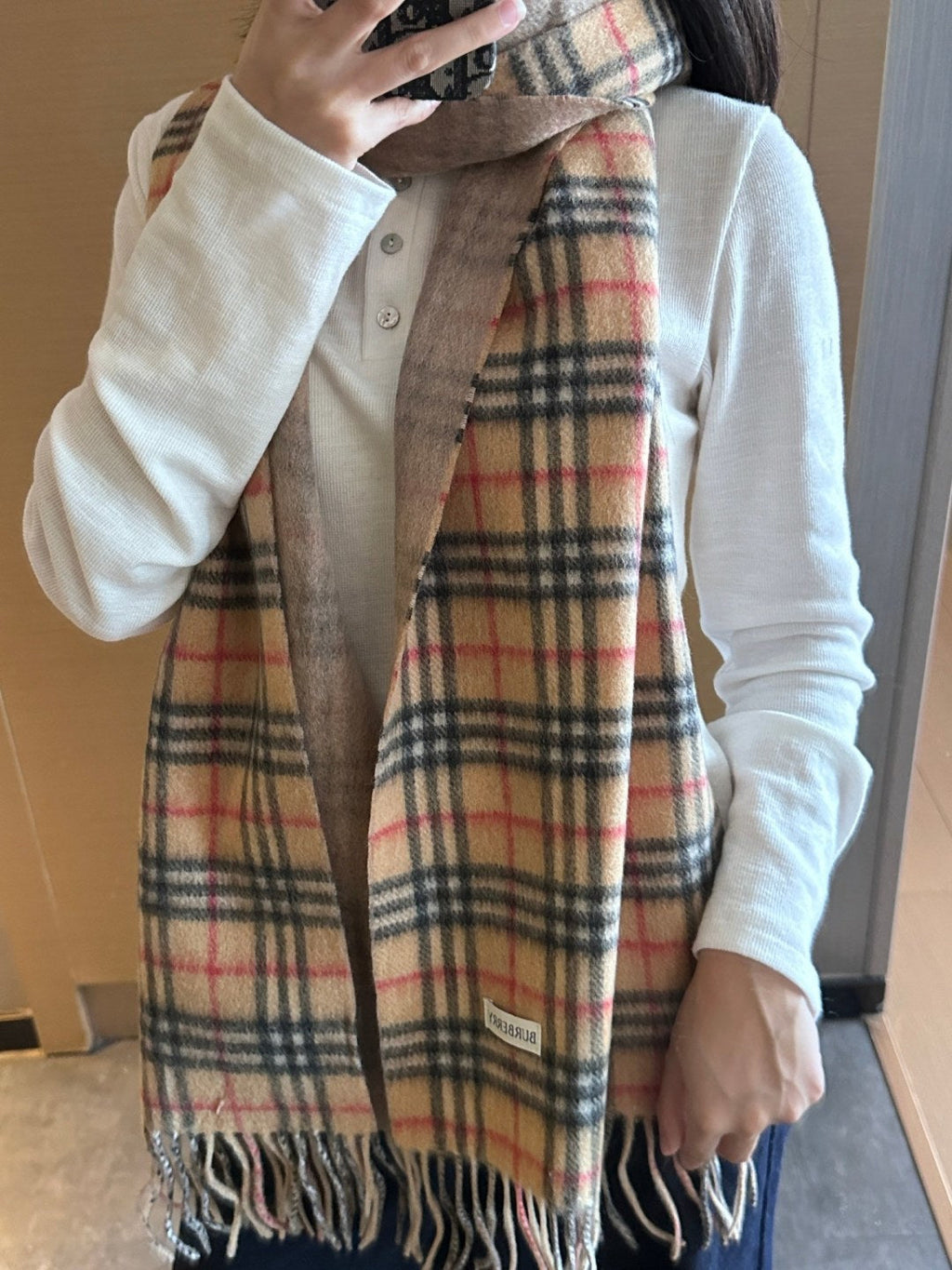 BURBERRY 25S SCARF 180 CM IN CASHMERE 938046