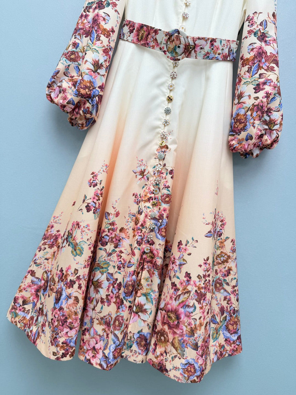ZIMMERMANN 26S STAND COLLAR LONG-SLEEVE DRESS STYLE 139