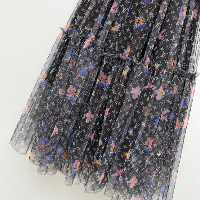 LV 26S PATTERNED CHIFFON SKIRT STYLE 170