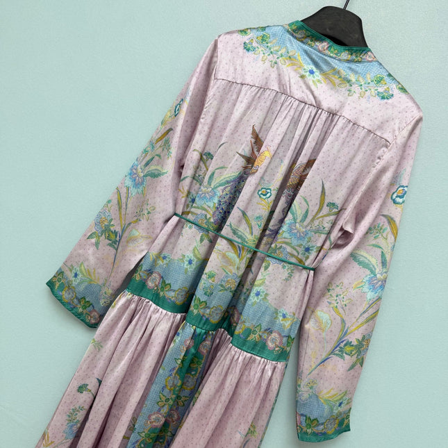ZIMMERMANN 26 FLORAL PRINT LONG SLEEVE MIDI DRESS STYLE 226