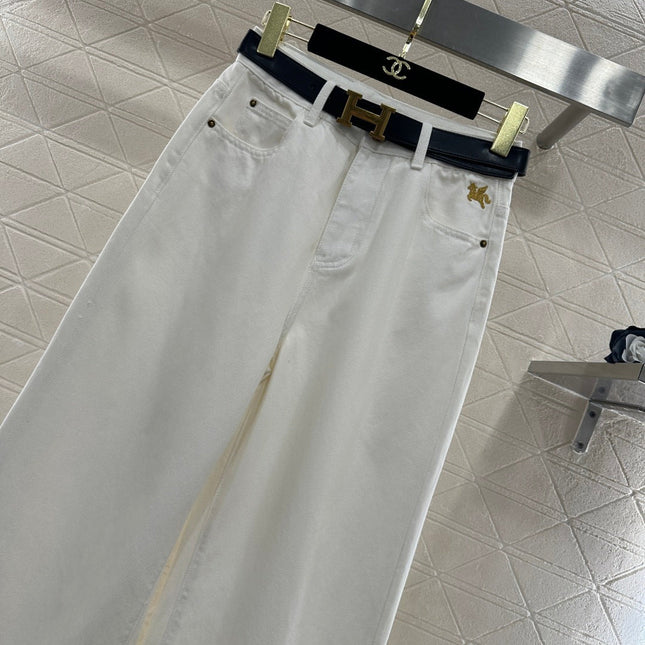 HERMES 25S HIGH-WAIST STRAIGHT JEANS 353