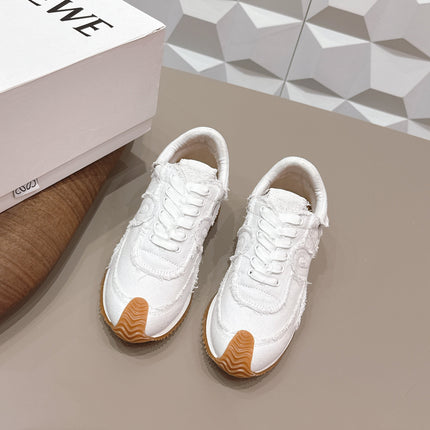 LOEWE 26S FLOW RUNNER SNEAKER IN WHITE DENIM