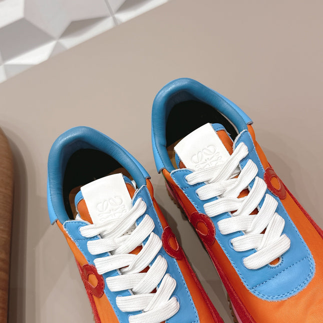 LOEWE 26S FLOW RUNNER SNEAKER IN MULTICOLOR SUEDE AND CALFSKIN