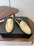 YSL 26S LOAFER MULES IN BEIGE CALFSKIN