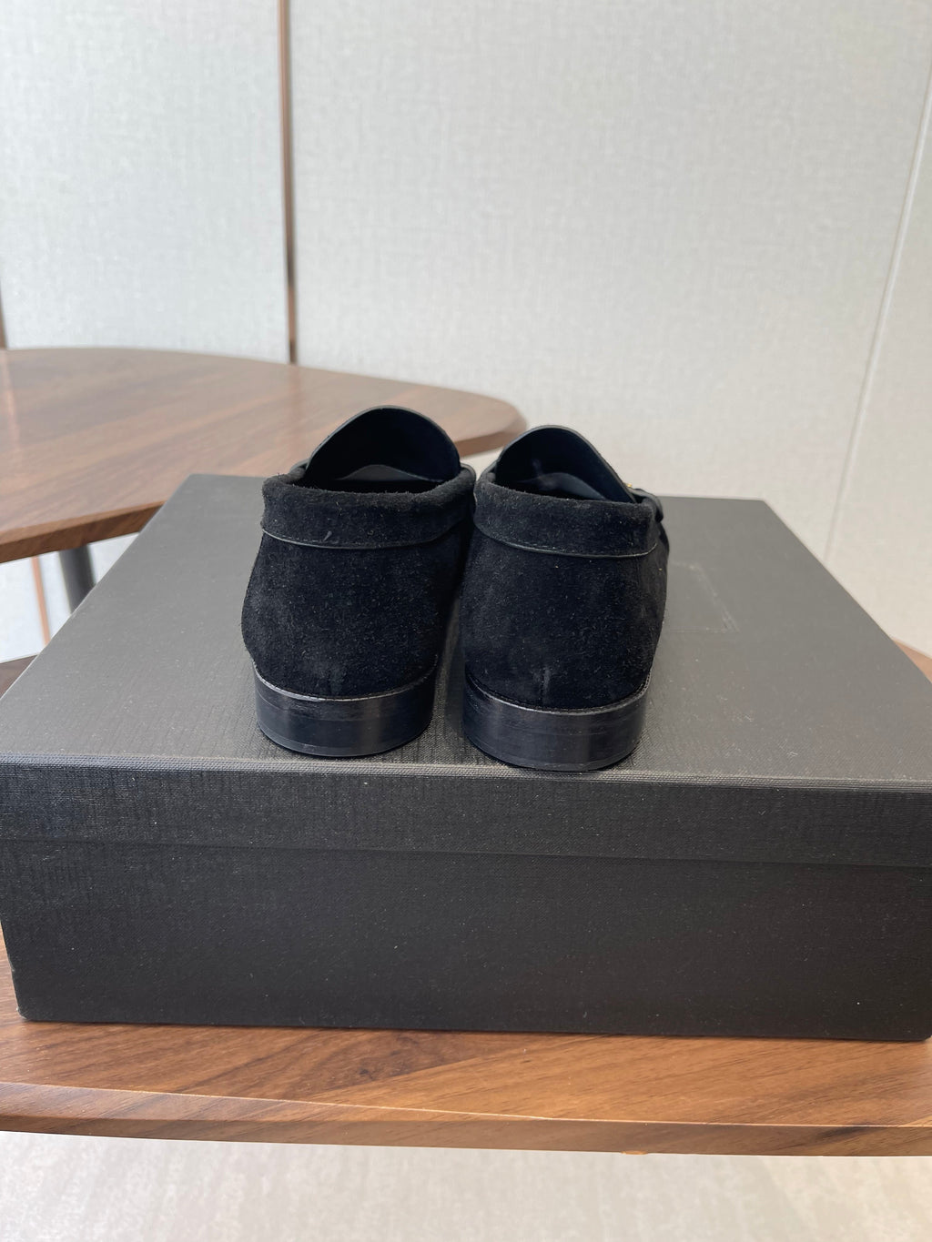 YSL 26S LOAFER IN BLACK SUEDE