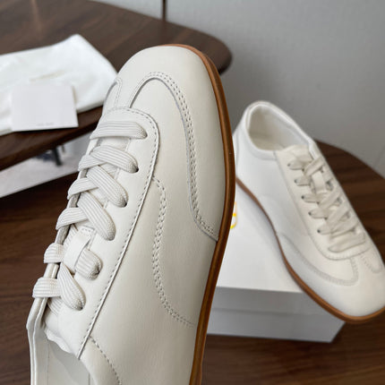 THE ROW 26S SNEAKERS IN WHITE CALFSKIN