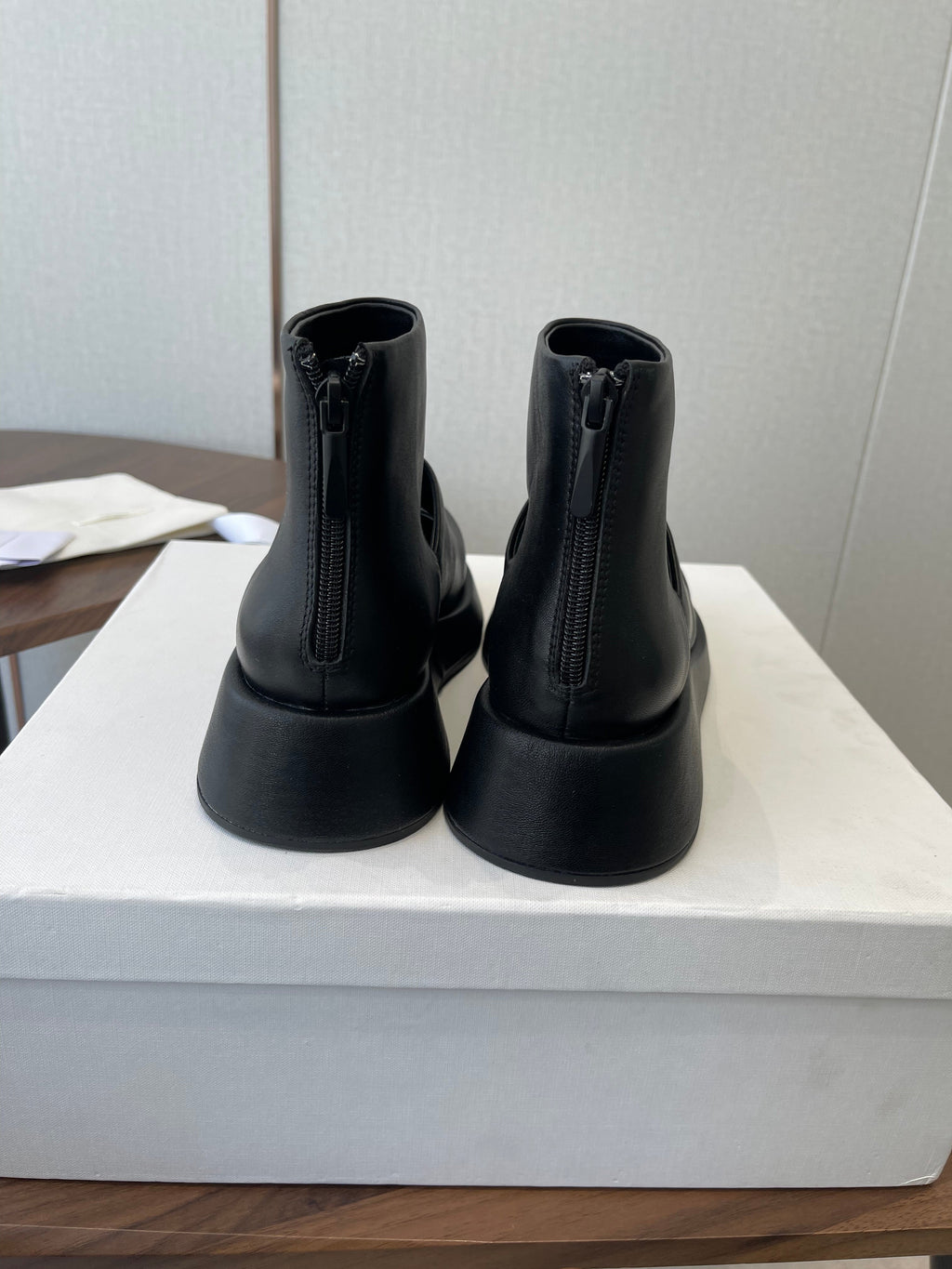 THE ROW 26S PLATFORM MARY JANE IN BLACK CALFSKIN