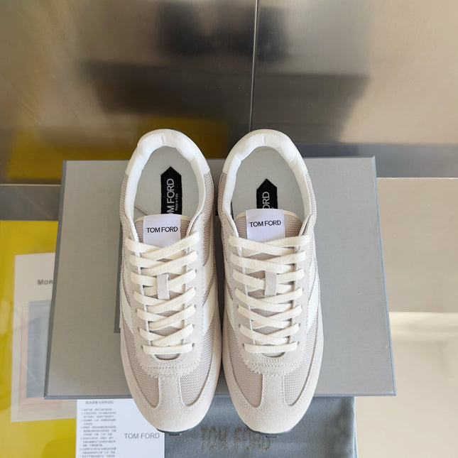 TOM FORD 26S SNEAKERS IN LIGHT BEIGE SUEDE