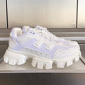 PRADA 26S CLOUDBUST THUNDER SNEAKERS 60MM IN WHITE MESH FABRIC
