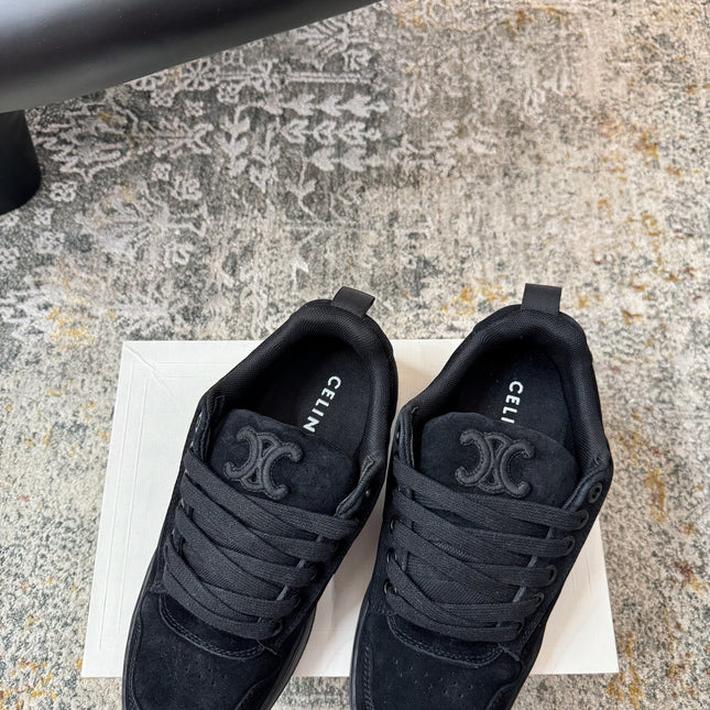 CELINE 26S SNEAKER IN BLACK SUEDE