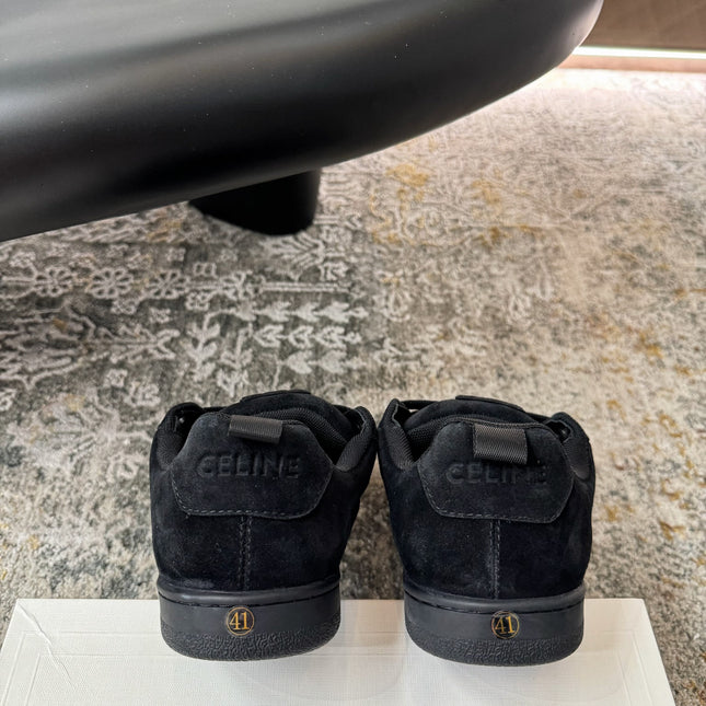 CELINE 26S SNEAKER IN BLACK SUEDE