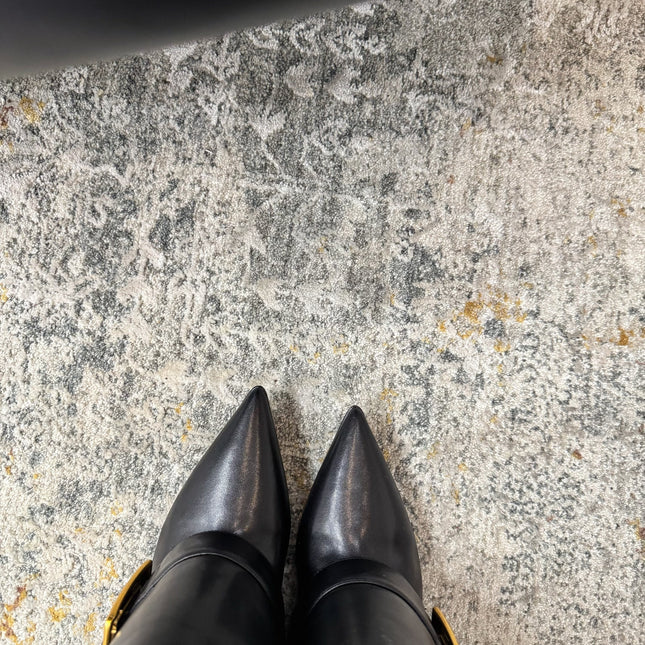BALMAIN 26S BOOT 85 MM IN BLACK CALFSKIN