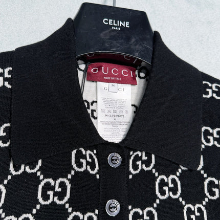 GUCCI 26S SHORT-SLEEVE KNIT POLO SHIRT 248