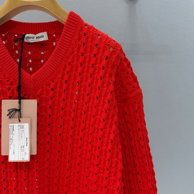 MIUMIU 26S V-NECK SWEATER 900