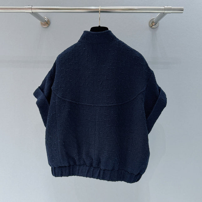 CHANEL 26S SHORT-SLEEVE STAND COLLAR JACKET 888
