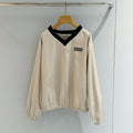 MIUMIU 26S LONG SLEEVE V-NECK TOP 1188