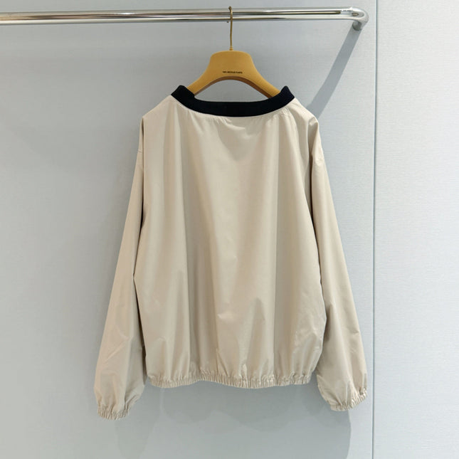 MIUMIU 26S LONG SLEEVE V-NECK TOP 1188