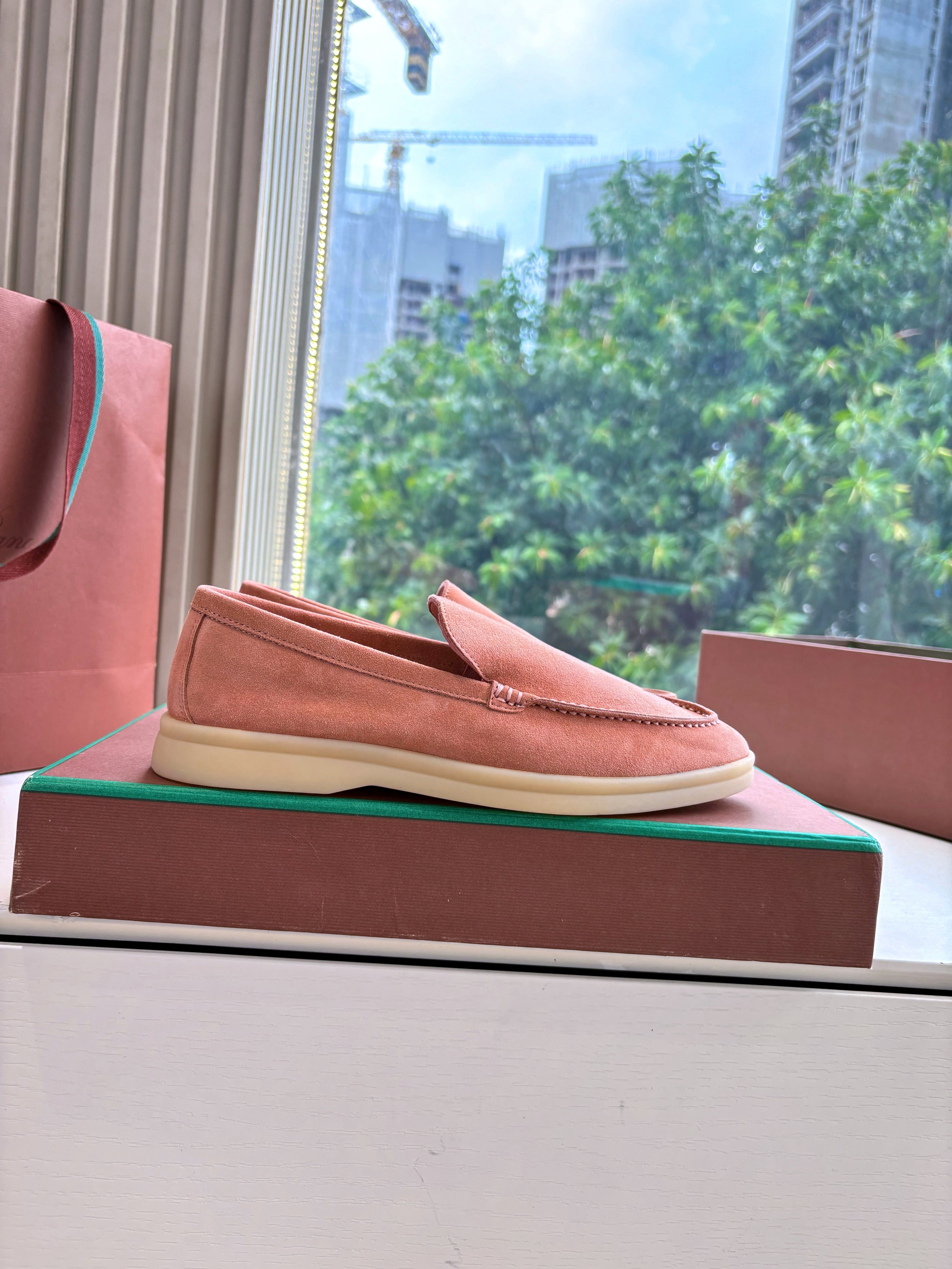 LP LOAFERS 25S IN PEACH PINK CASHMERE