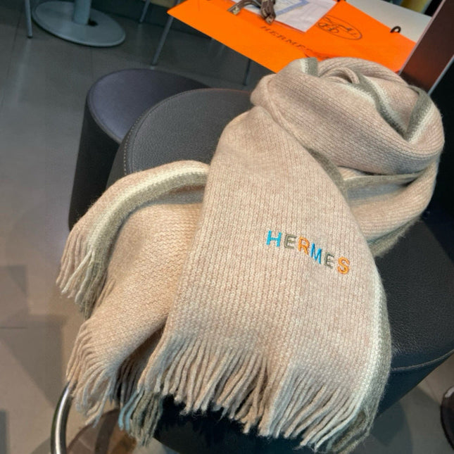 HERMES 25S SCARF 180 IN CASHMERE 989877