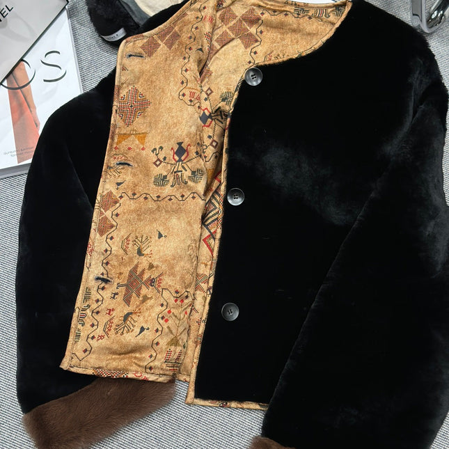 HERMES 25S REVERSIBLE FUR JACKET 474