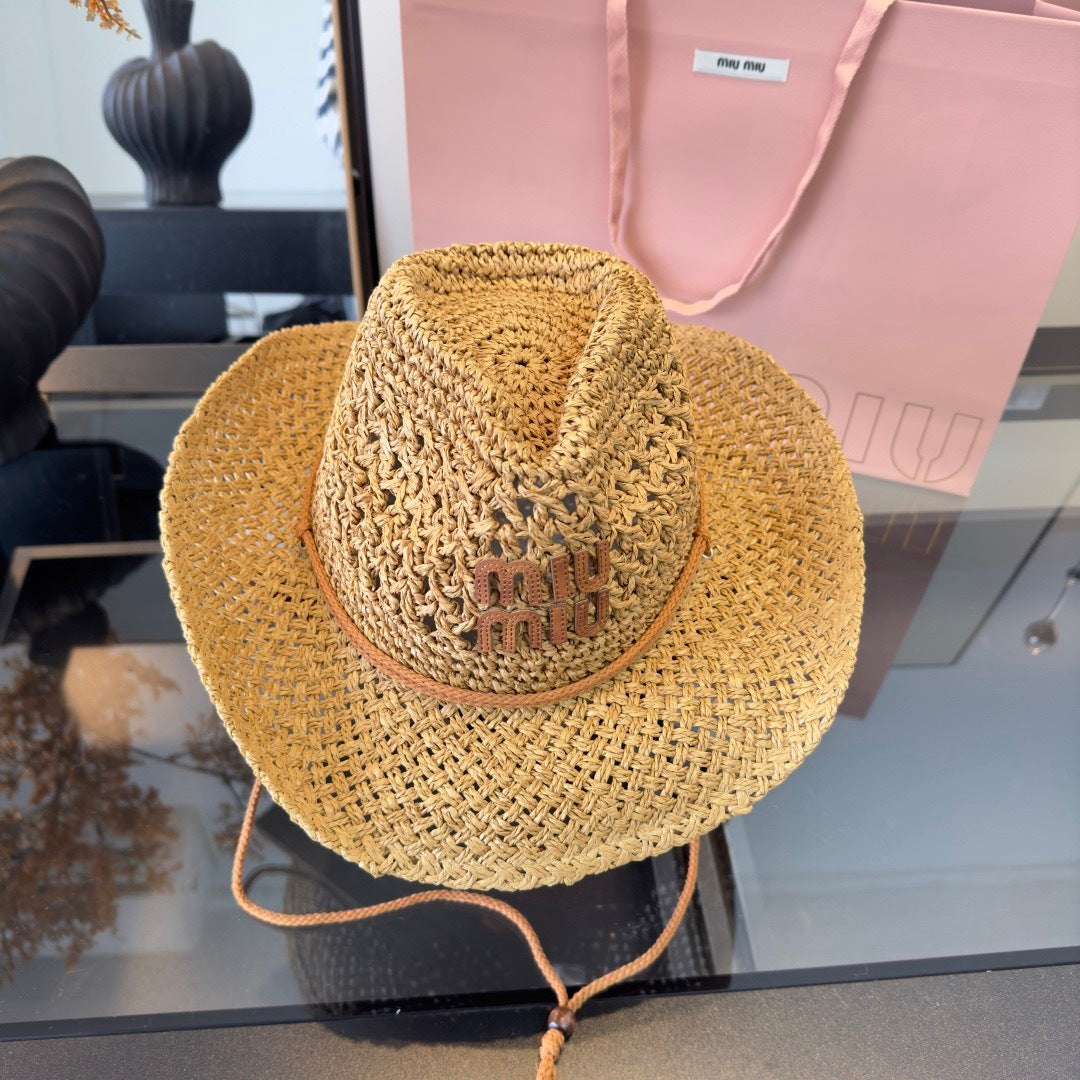 MIUMIU STRAW COWBOY HAT STYLE 17