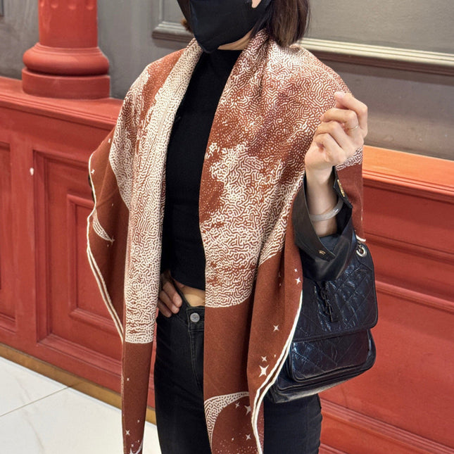 HERMES 25S SCARF 140 IN SILK CASHMERE 987420