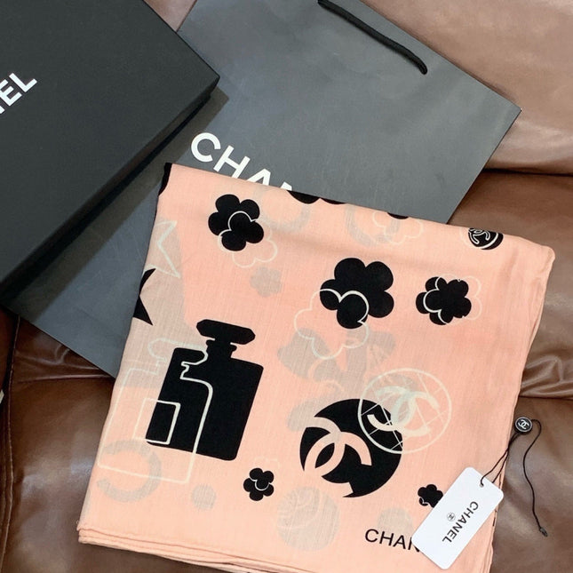 CHANEL 26S SCARF 140 IN CASHMERE AND SILK 303153