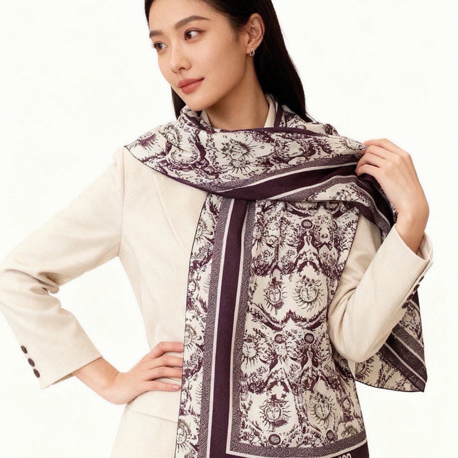 DIOR 26S SCARF 135CM IN CASHMERE SILK 304711