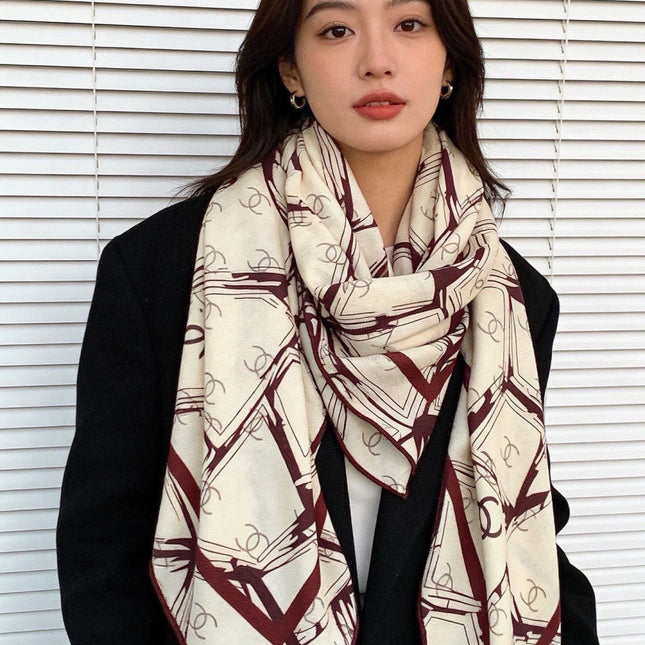 CHANEL 26S SCARF 135 IN CASHMERE AND SILK 309912