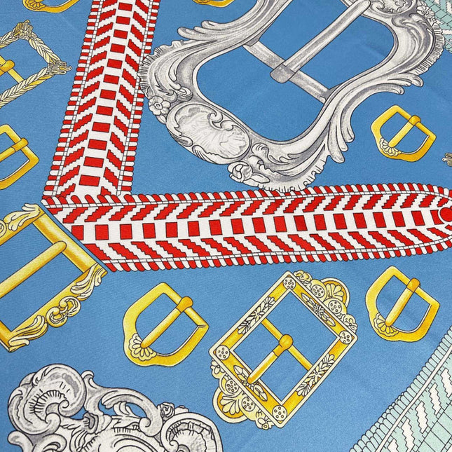 HERMES 26S PRINTED SQUARE SCARF 88 IN SILK 309941