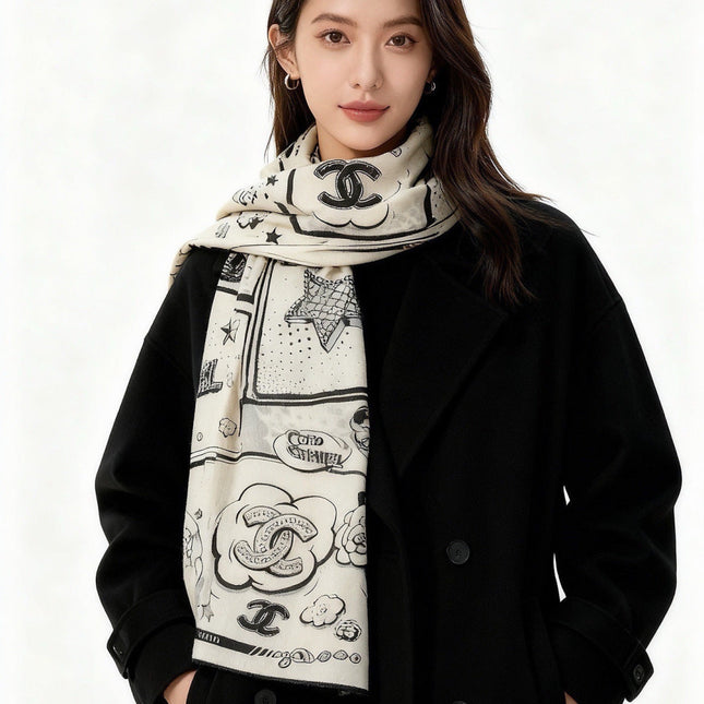 CHANEL 26S SCARF 140 IN SILK 311979