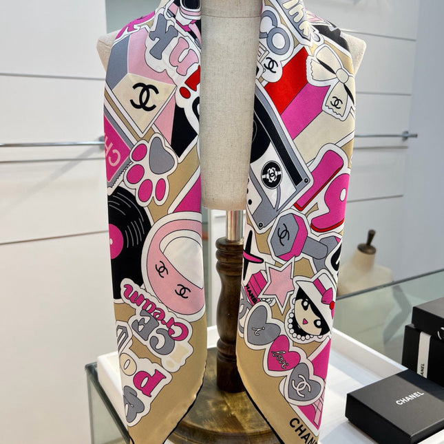 CHANEL 26S SCARF 90 IN SILK 313364