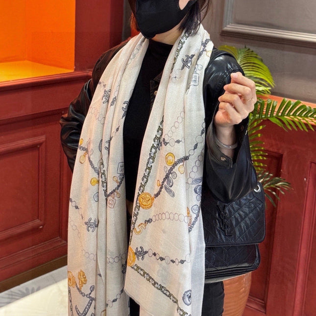 CHANEL 26S SCARF 200 IN SILK 313205