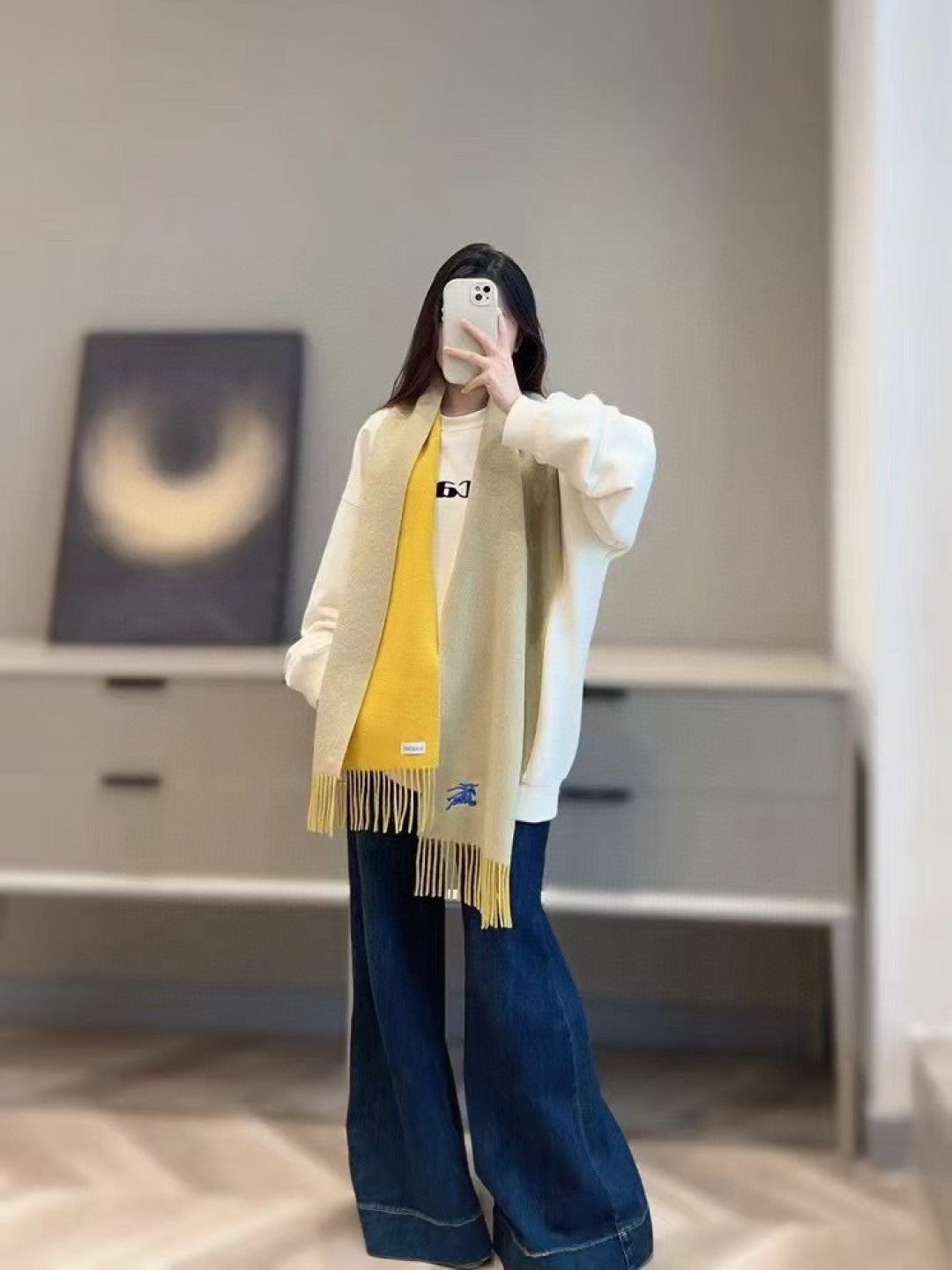 BURBERRY 25S SCARF 168 CM IN CASHMERE 938078