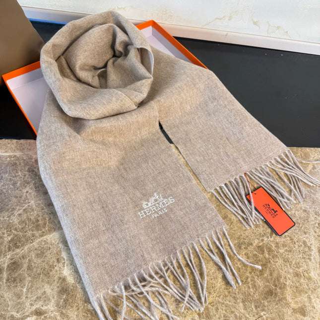 HERMES 25S SCARF 180 IN CASHMERE 987738