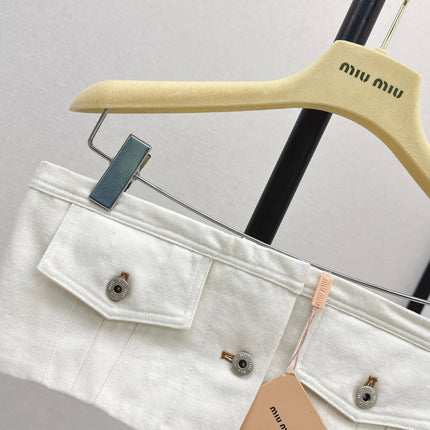 MIUMIU 26S DENIM TUBE TOP 970
