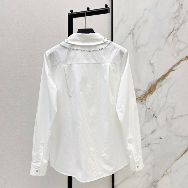 VALENTINO 26S PETER PAN COLLAR SHIRT WITH BOW STYLE 57