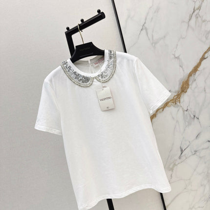 VALENTINO 26S PETER PAN COLLAR T-SHIRT STYLE 48